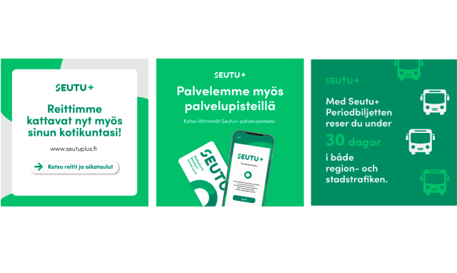 Kolme tietolaatikkoa valokuvataustalla. 